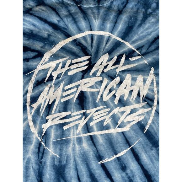 All-American Rejects Tie-Dye Band Tee Blue Graphic Shirt - Picture 5 of 5